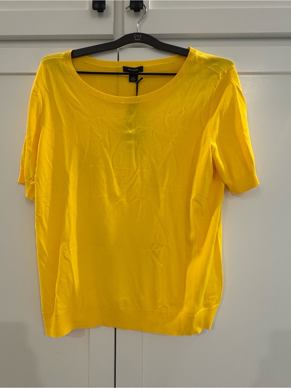 Halogen Yellow Short-Sleeve Knit Top